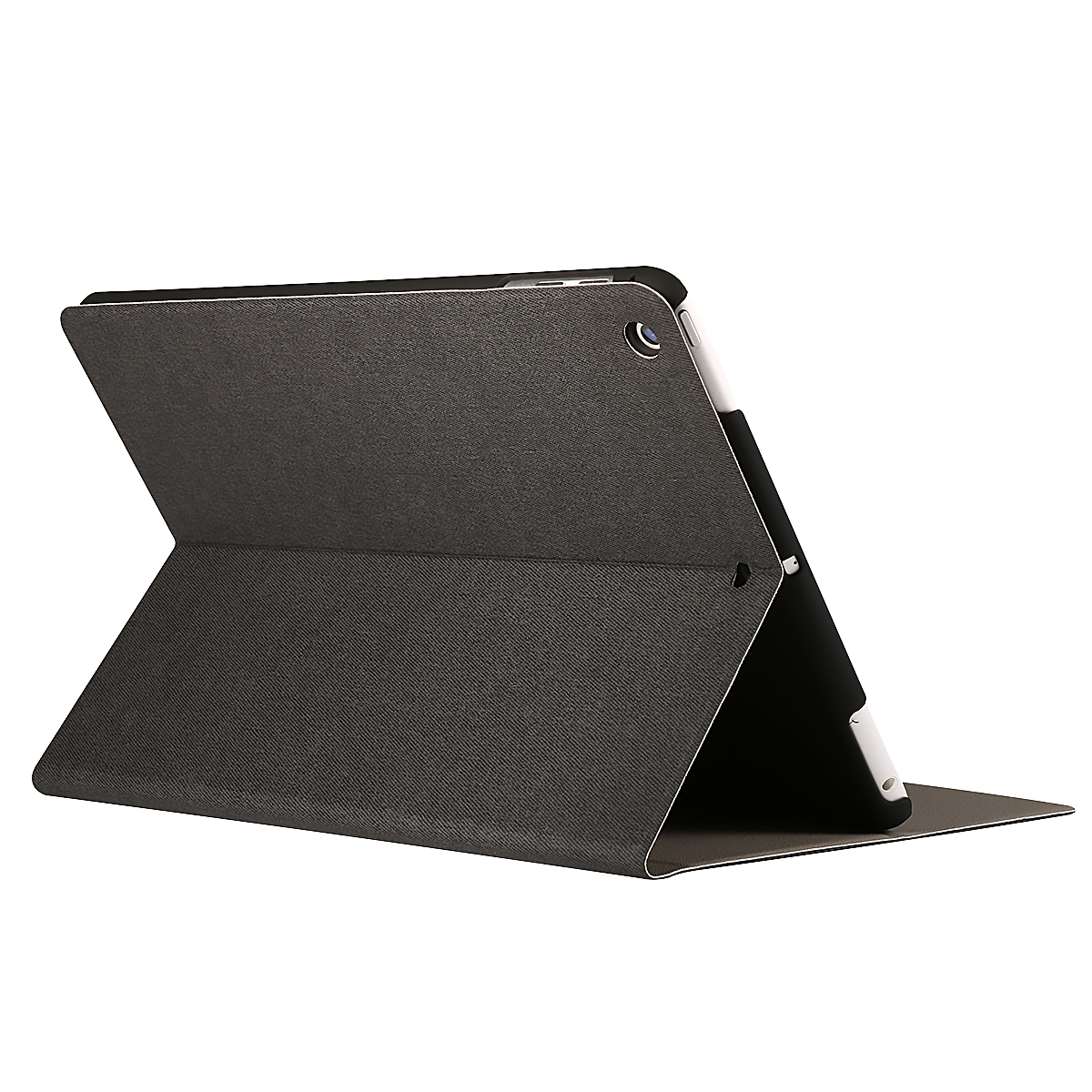 2 folds skidproof standing leather case for iPad